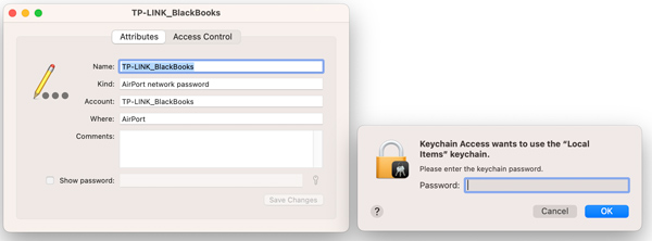 Show iPhone Wifi Password on Mac